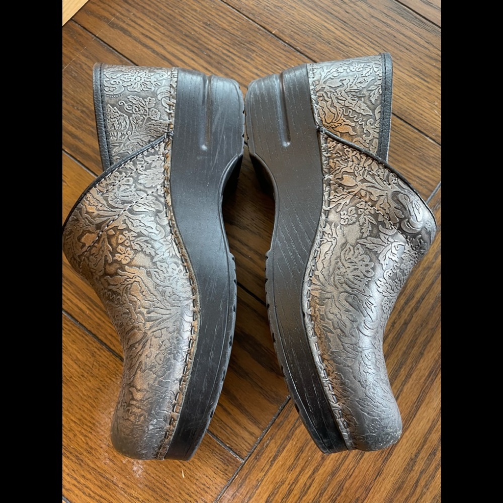 Dansko Silver Clogs size 38